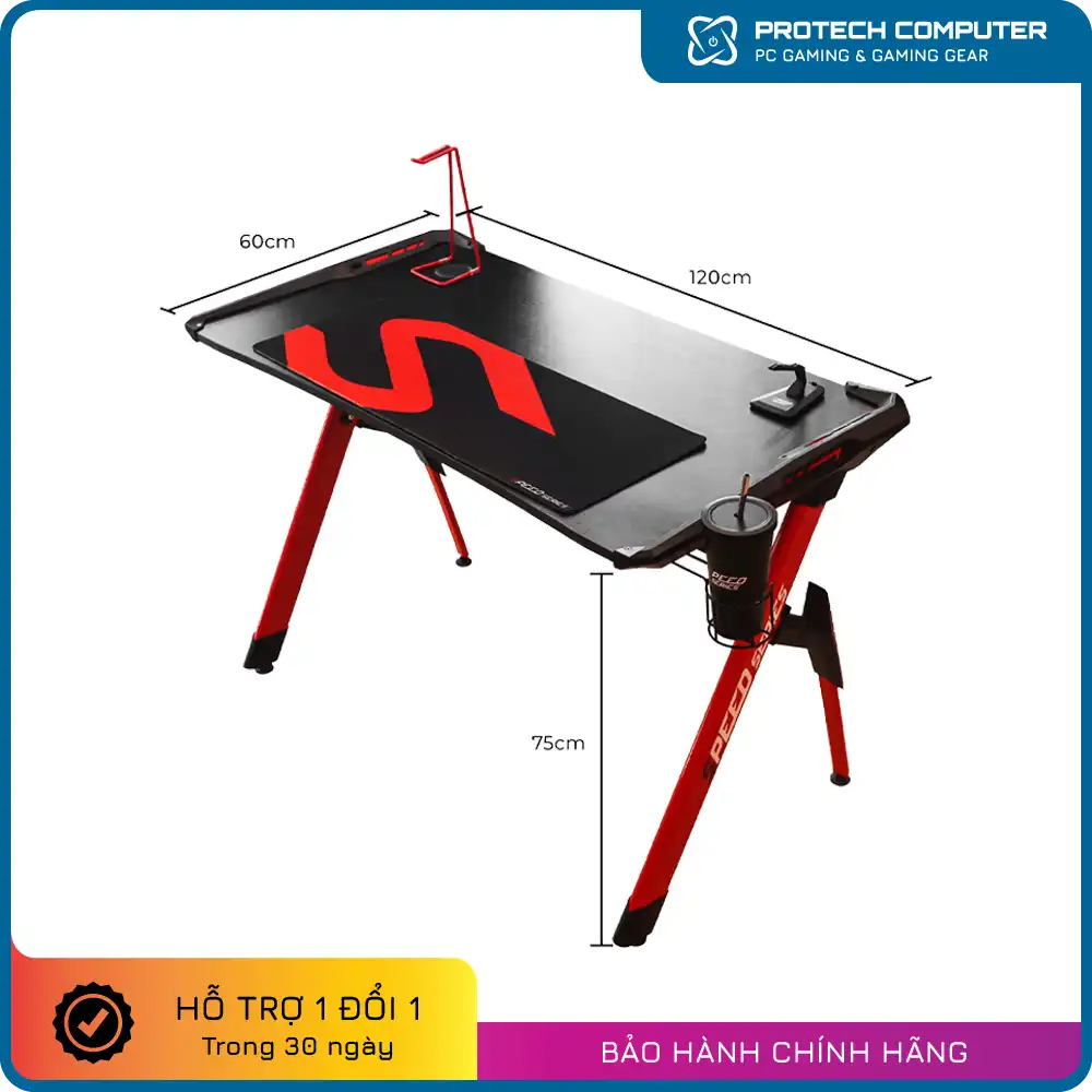 Bàn Gaming Speed R1 - Đỏ
